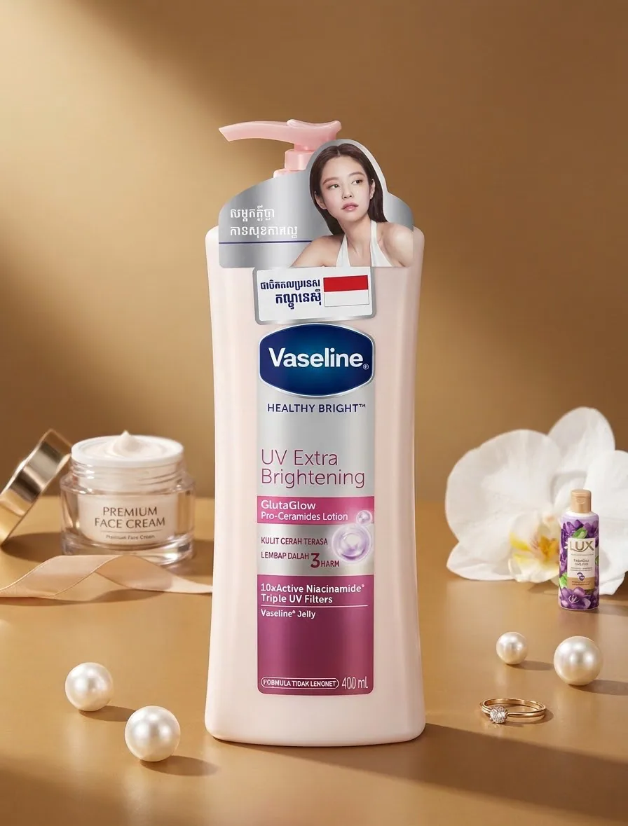 400ML VASELINE UV EXTRA BRIGHTENING GLUTA GLOW PRO-CERAMIDES LOTION