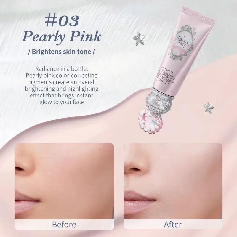 03 PEARLY PINK SHELL'S JEWEL COLLECTION COLOR CORRECTING PRIMER FLOWER KNOWS