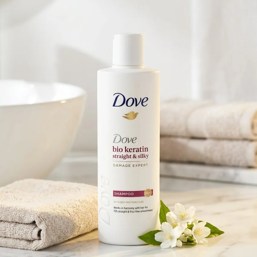 BIO KERATIN STRAIGHT & SILKY SHAMPOO DOVE