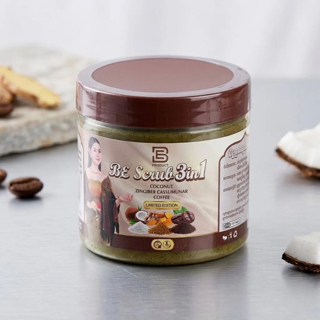 BE SCRUB 3IN1 COCONUT ZINGIBER CASSUMUNAR PHORN SOPHARY