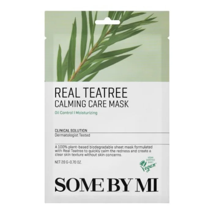 REAL TEATREE CALMING CARE MASK OIL CONTROL MOISTURIZER SOME BY MI