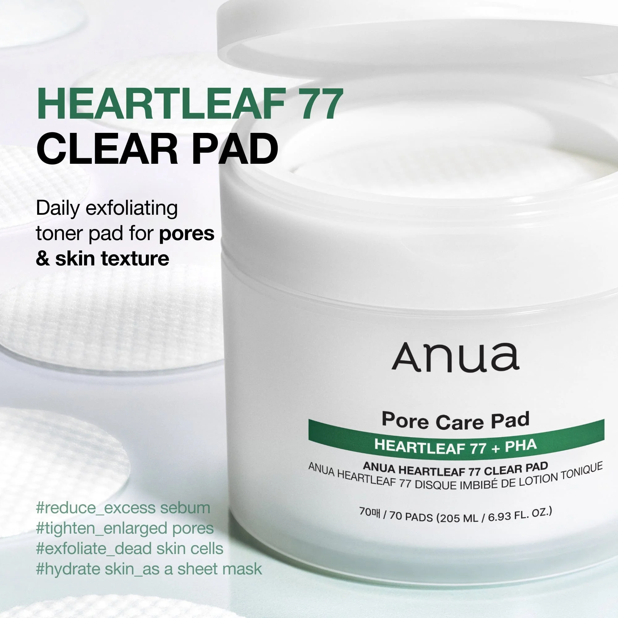 HEARTLEAF 77% CLEAR PAD ANUA