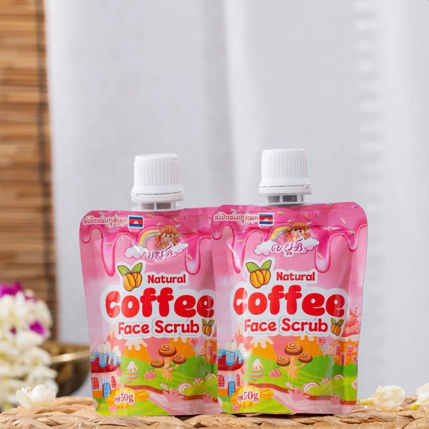 លម្អងស្ក្រាប់មុខ COFFEE FACE SCRUB