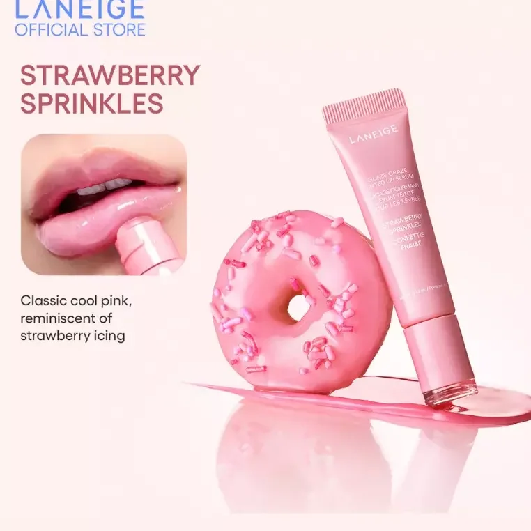GLAZE CRAZE STRAWBERRY SPRINKLES TINTED LIP SERUM LANEIGE