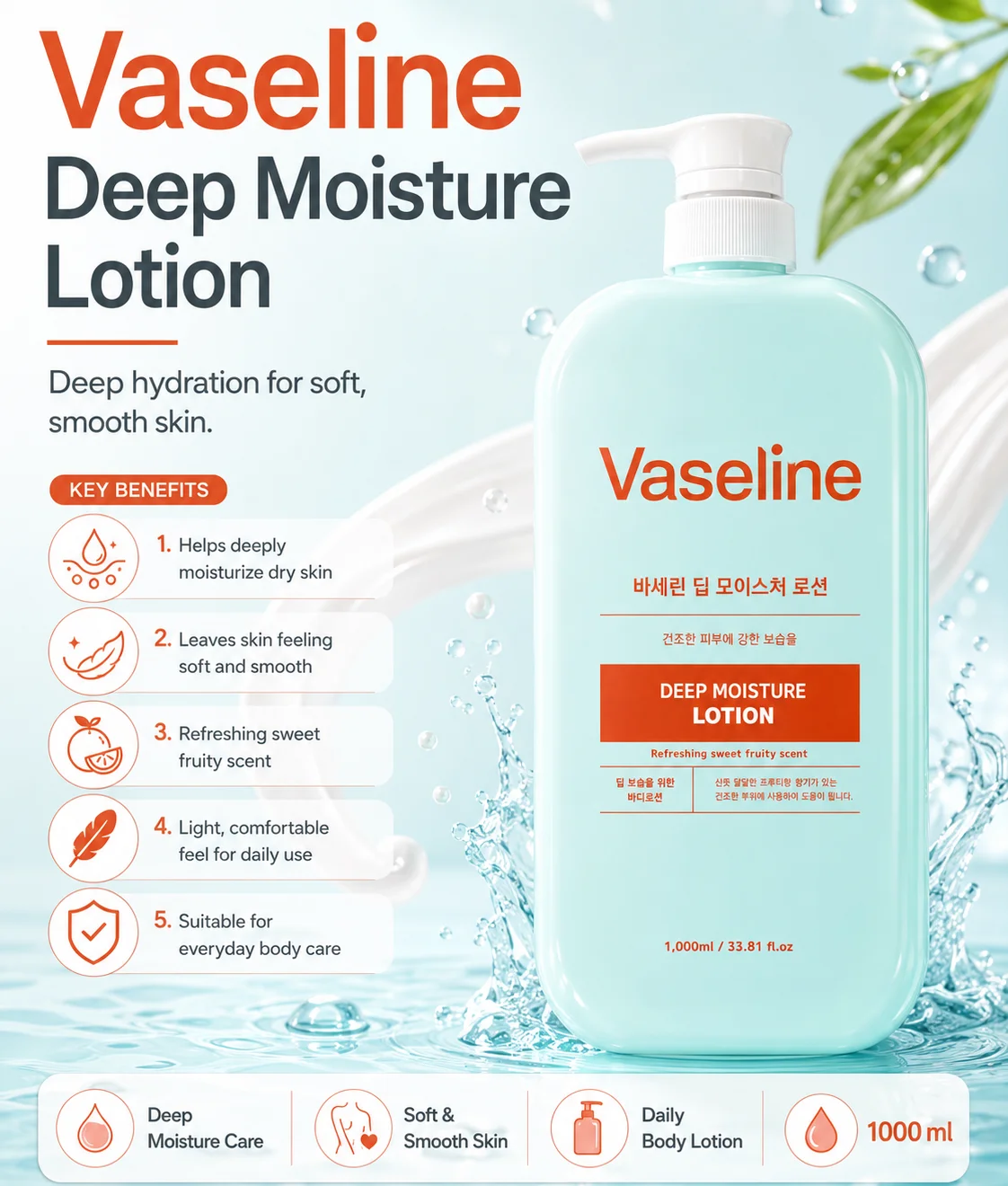 DEEP MOISTURE LOTION VASELINE