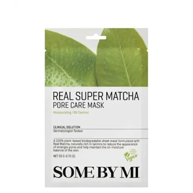 REAL SUPER MATCHA PORE CARE MASK MOISTURIZING SOME BY MI