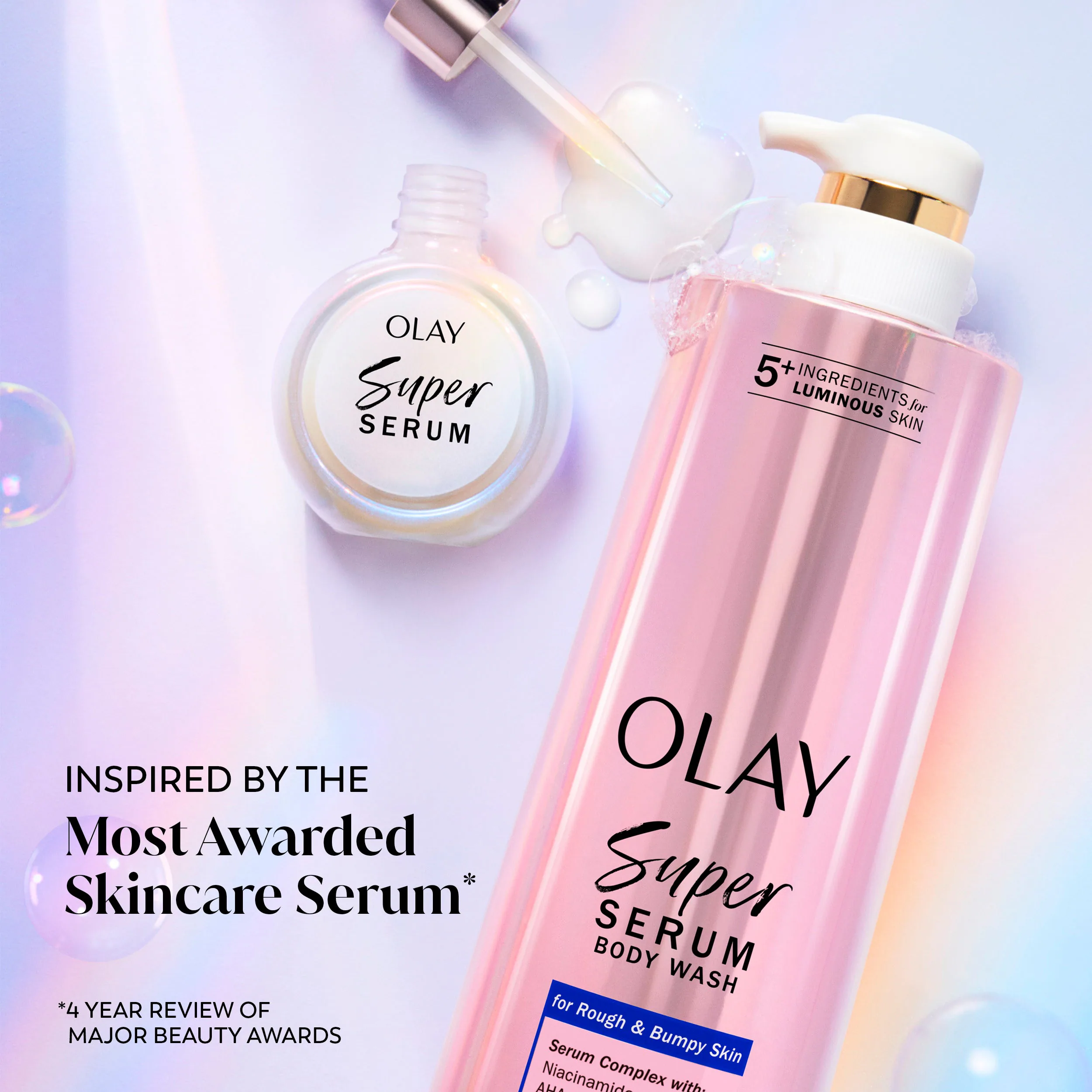 FOR ROUGH & BUMPY SKIN SUPER SERUM BODY WASH OLAY