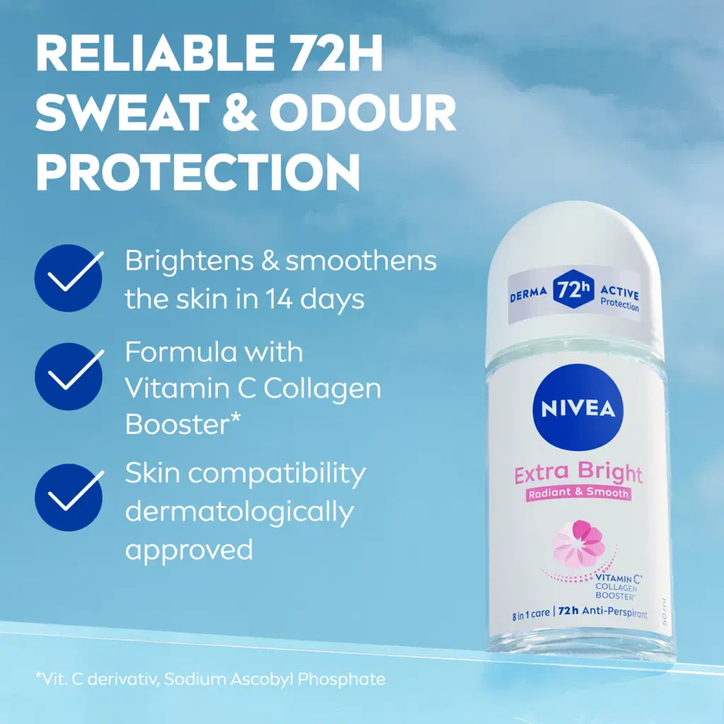 EXTRA BRIGTH RADIANT & SMOOTH ROLL ON NIVEA