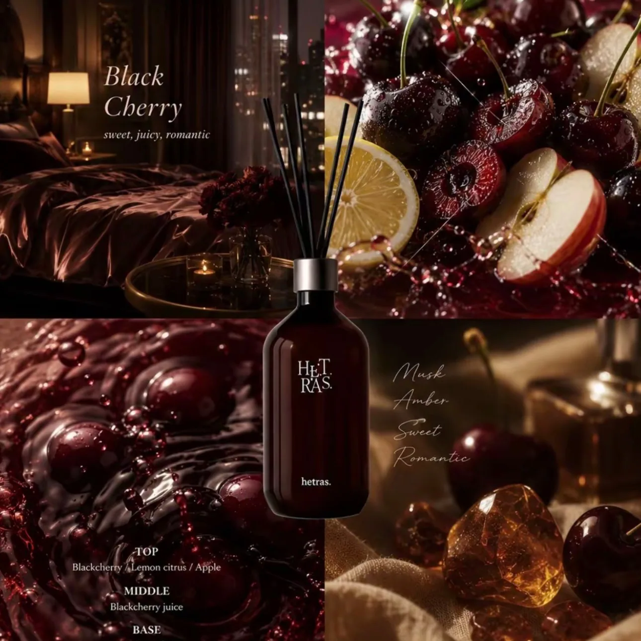 BLACK CHERRY PREMIUM DIFFUSER HETRAS