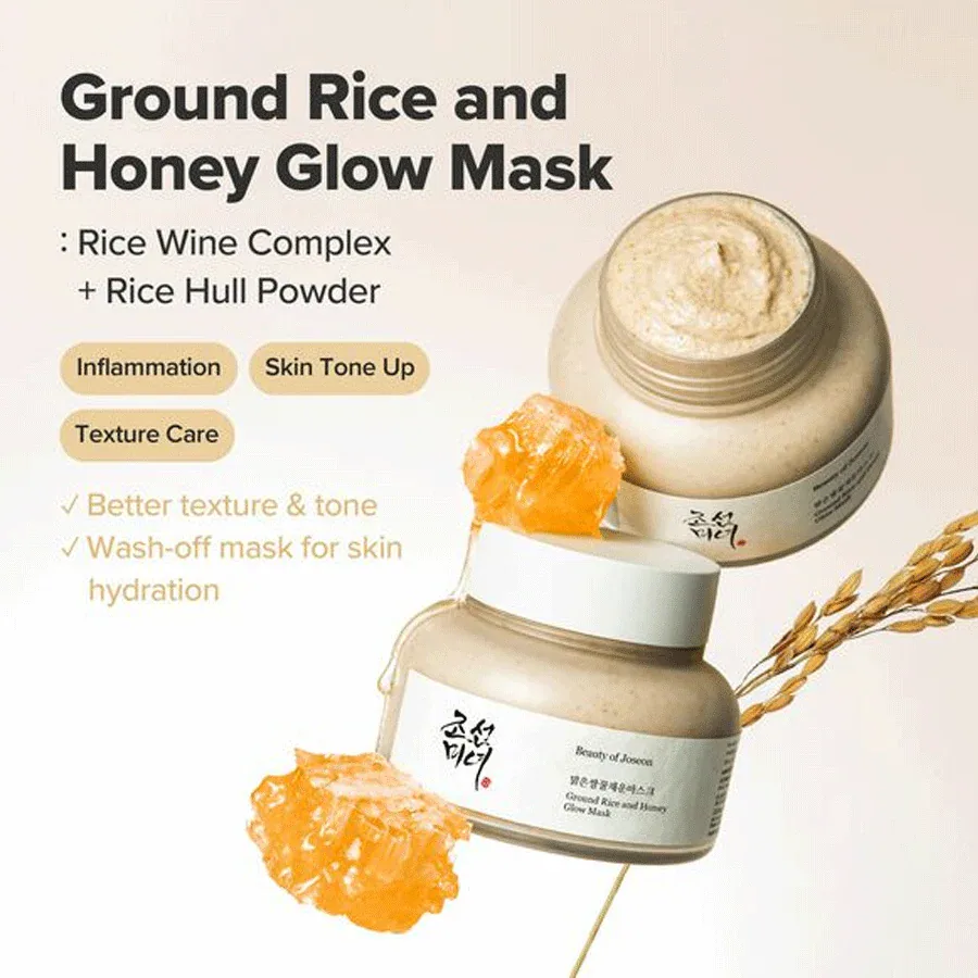 GROUND RICE AND HONEY GLOW MASK BOJ