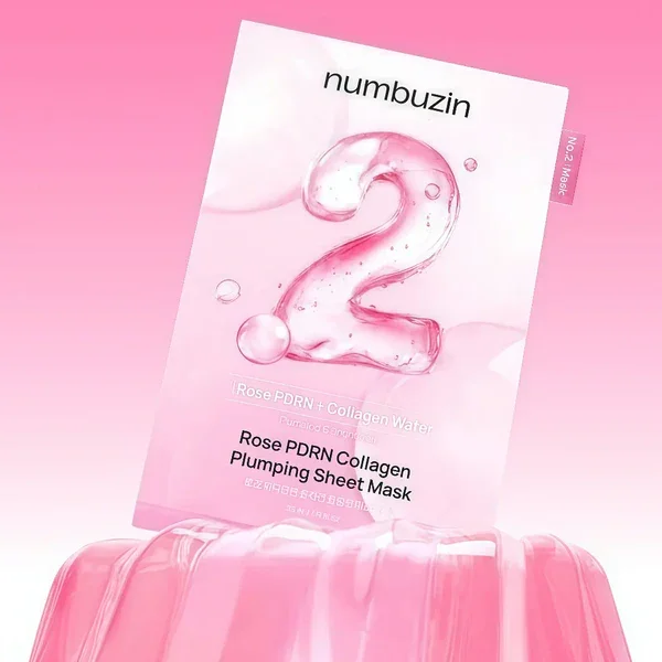 NO.2 ROSE PDRN COLLAGEN PLUMPING SHEET MASK NUMBUZIN