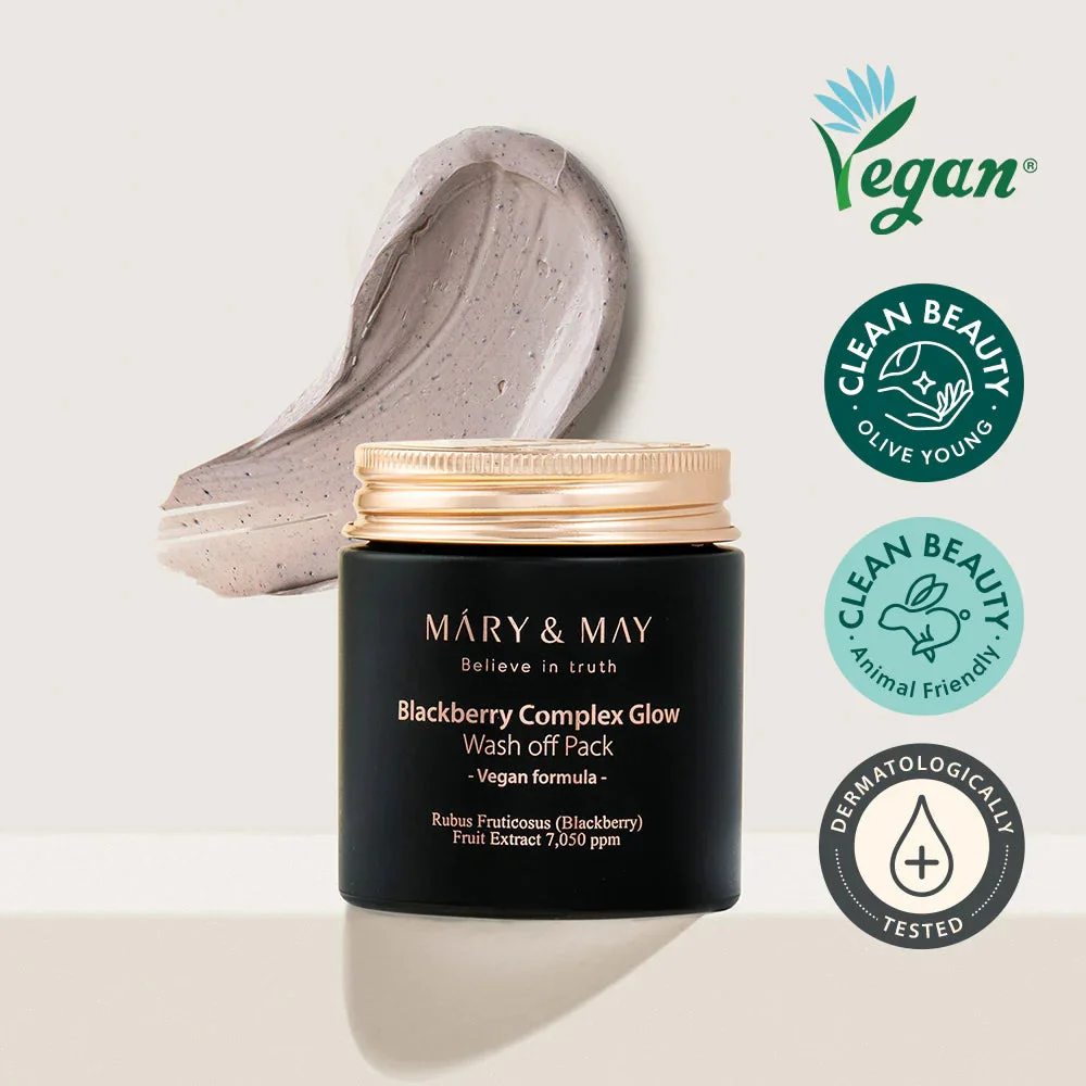 VEGAN BLACK BERRY COMPLEX GLOW WASH OFF PACK
