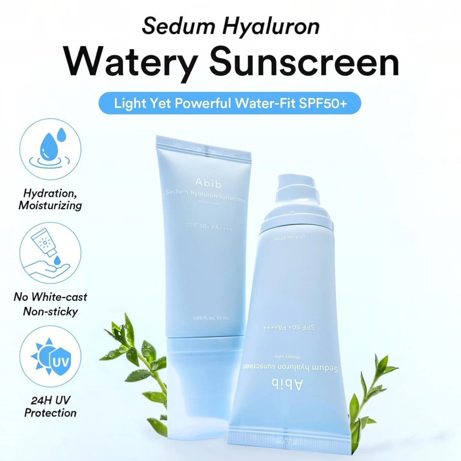 SEDUM HYALURON SUNSCREEN WATERY TUBE ABIB