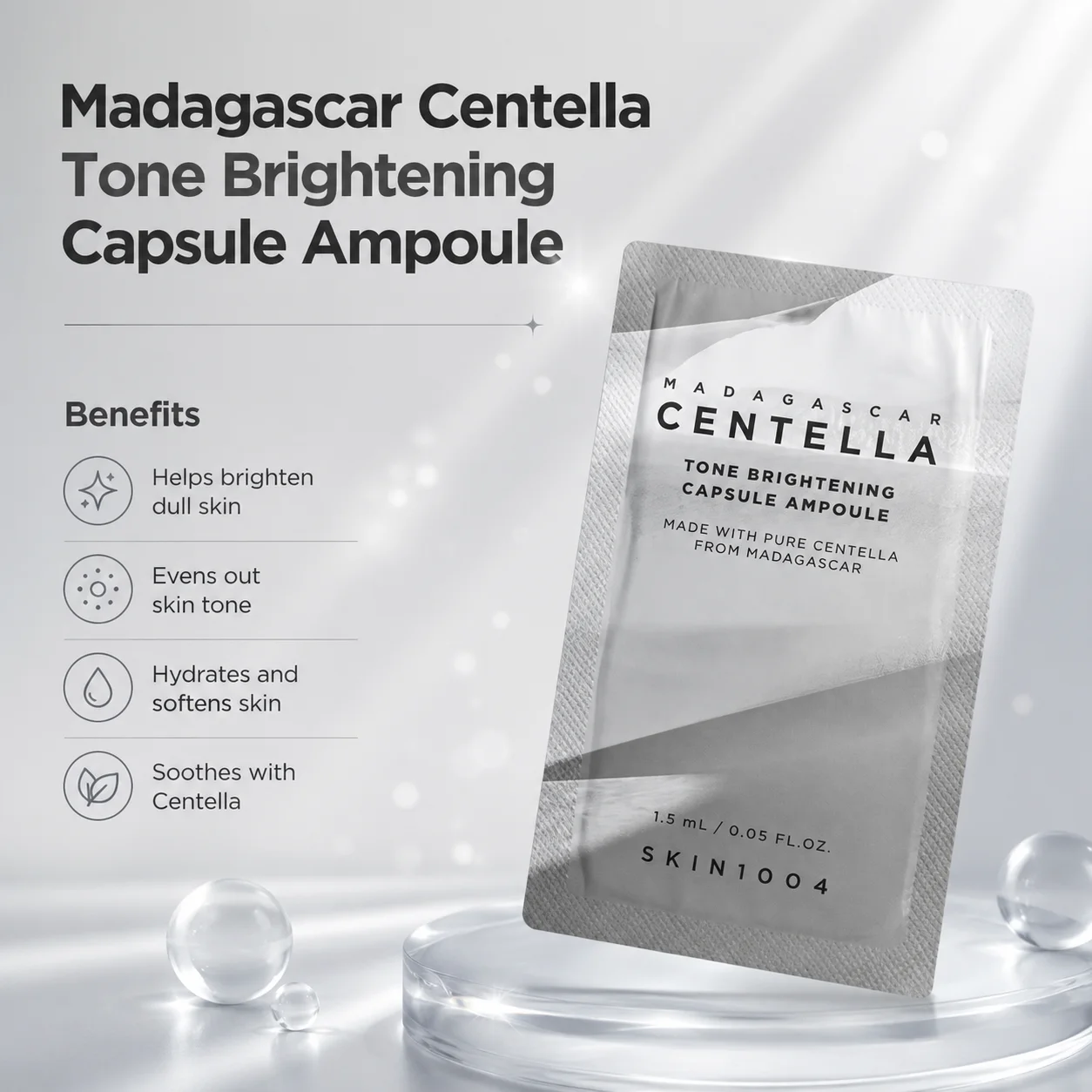 TESTER SKIN 1004 TONE BRIGHTENING CAPSULE AMPOULE