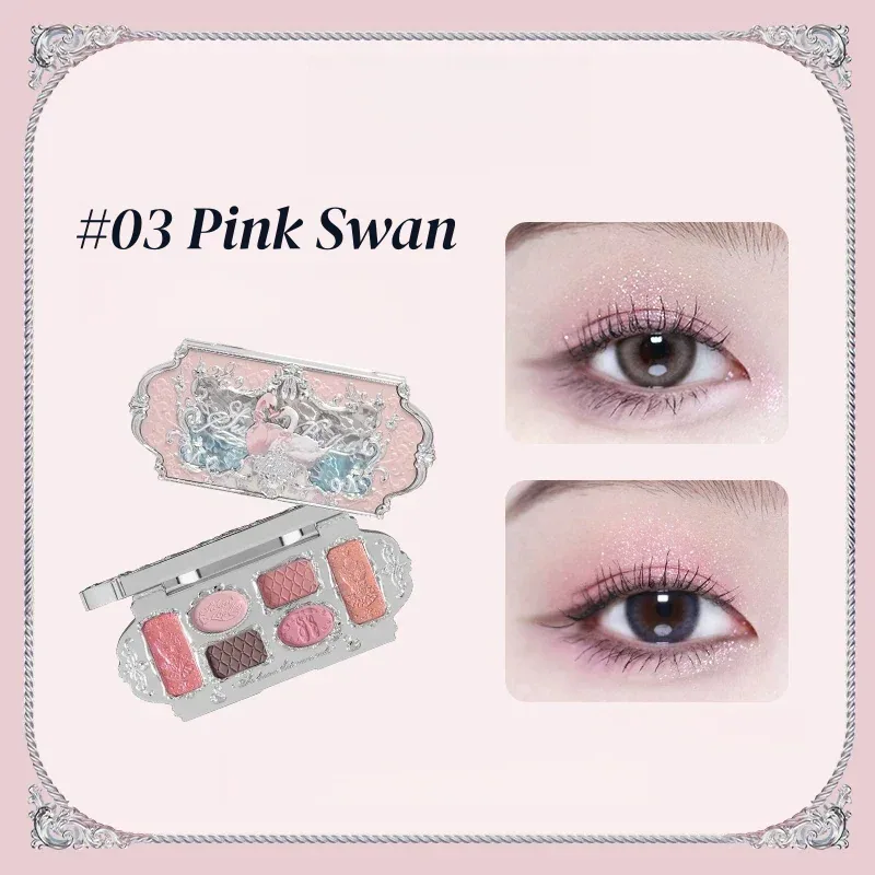 03 PINK SWAN 6-COLOR EYESHADOW PALETTE FLOWER KNOWS