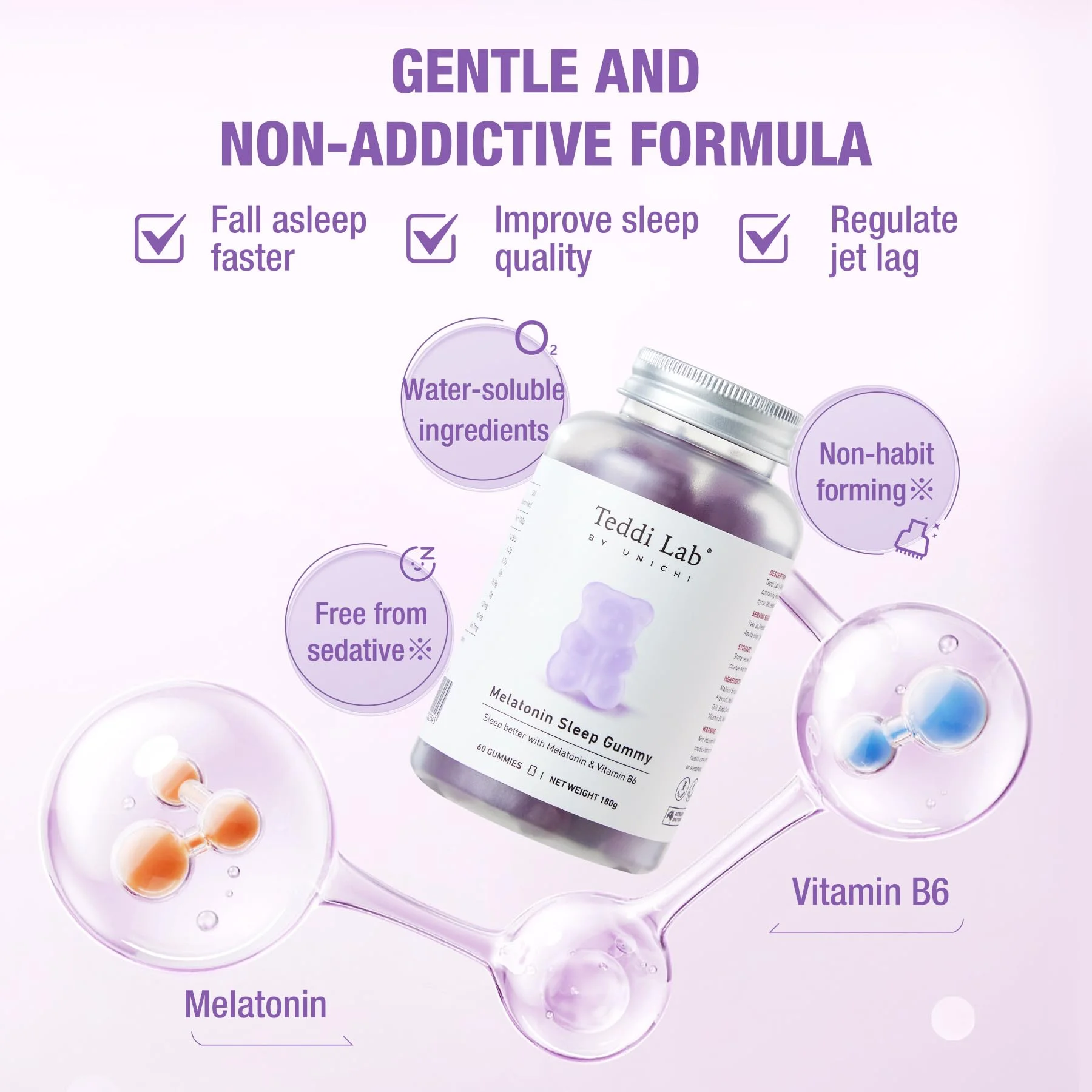 TEDDI LAB MELATONIN SLEEP GUMMY PURPLE