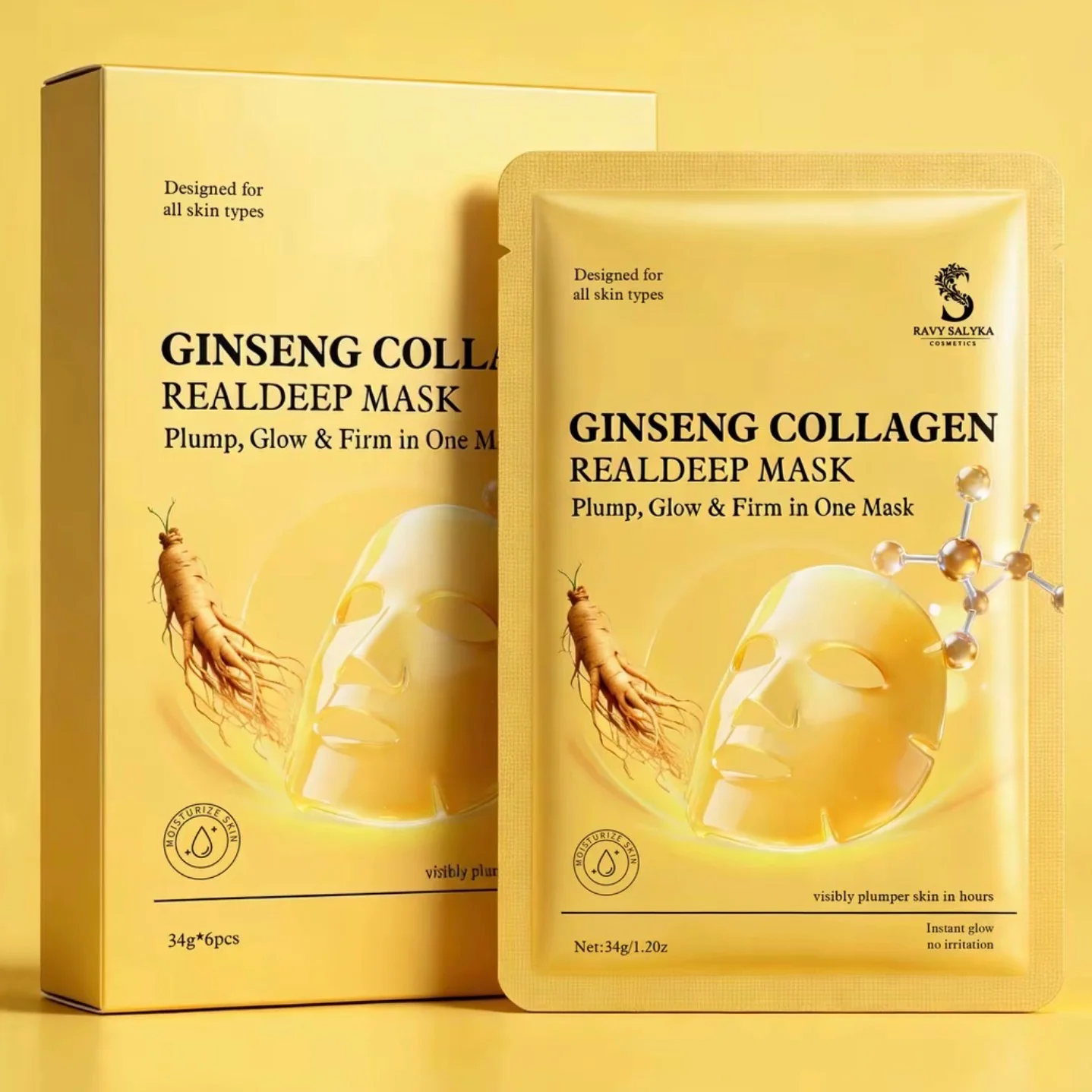 GINSENG COLLAGEN REAL DEEP MASK RAVY SALYKA