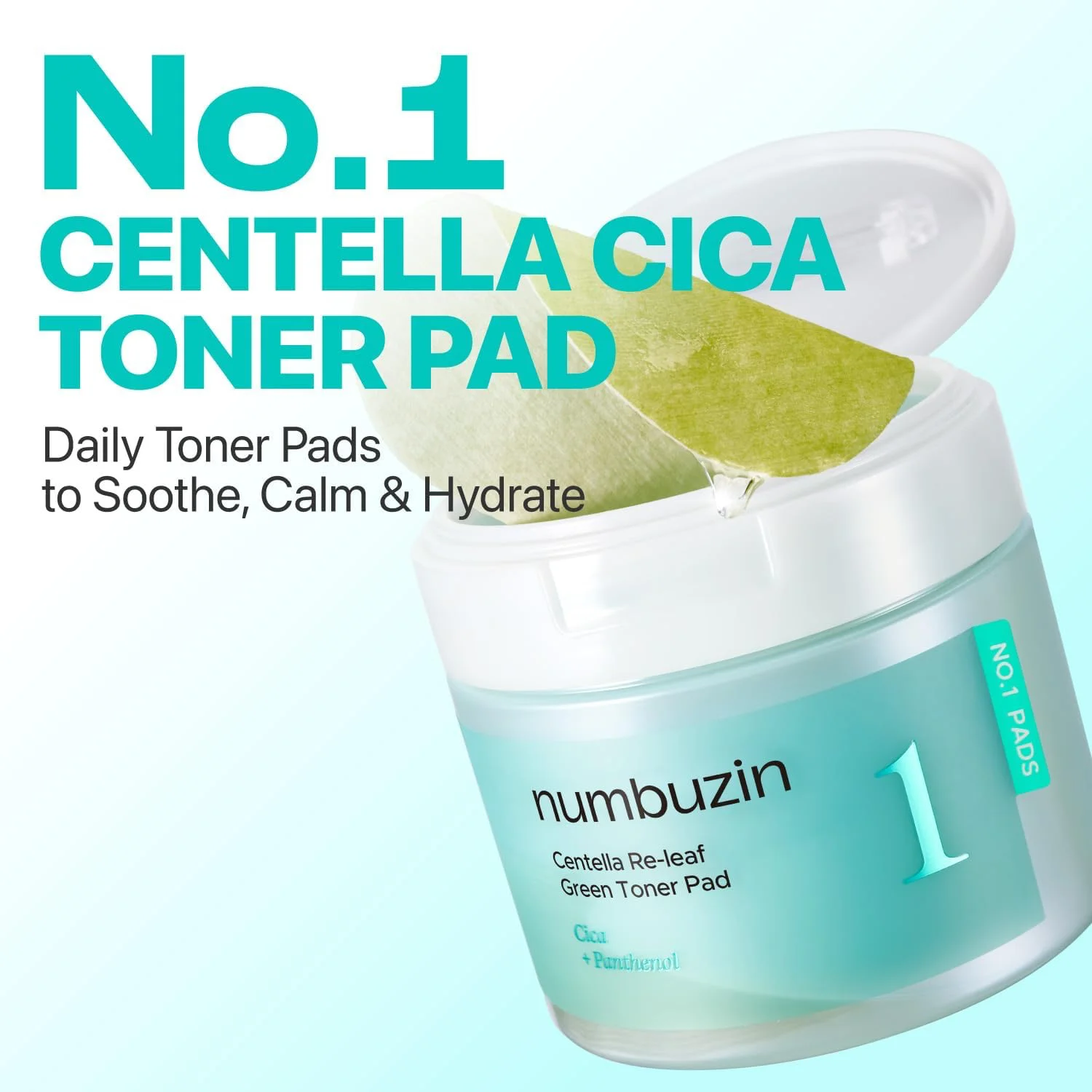 CENTELLA RE-LEAF GREEN TONER PAD NO.1 NUMBUZIN