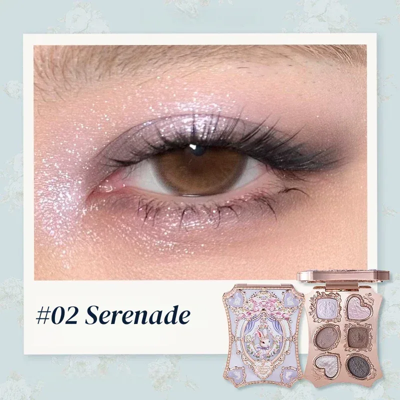02 MOON SERENADE BUNNY GARDEN 6 COLO EYESHADOW PALETTE FLOWER KNOWS