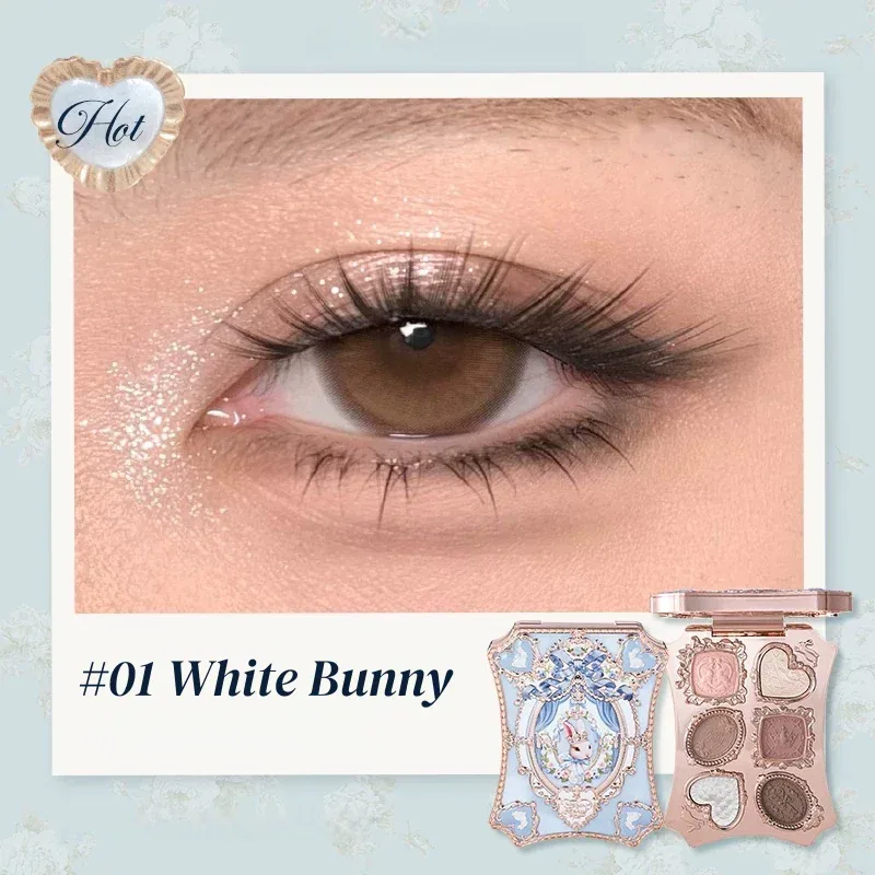01 WHITE BUNNY GARDEN 6-COLOR EYESHADOW PALETTE FLOWER KNOW