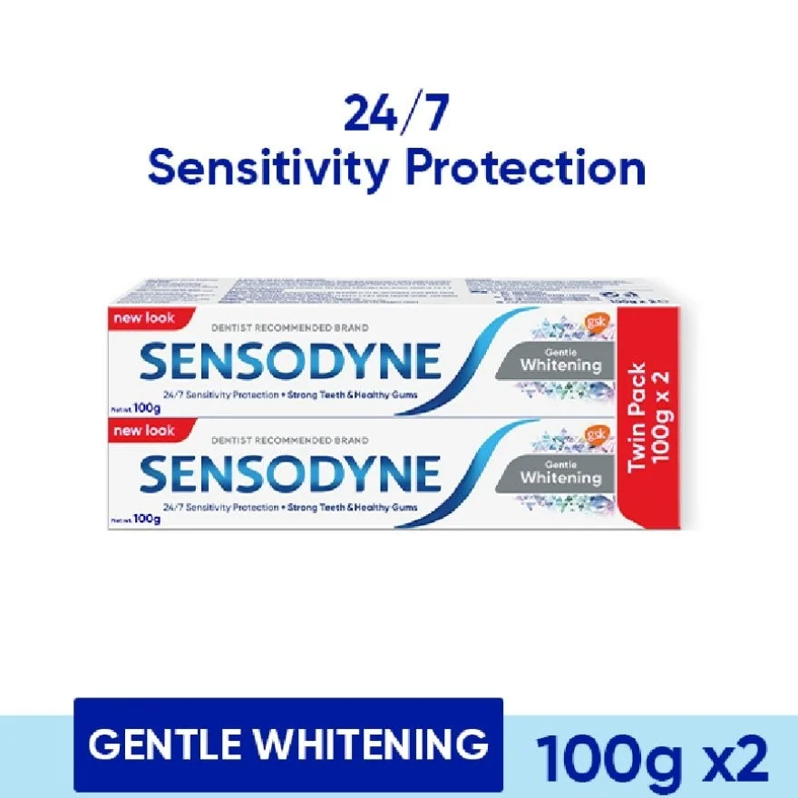 X2 100G SENSODYNE TOOTHPASTE GENLTE WHITENING