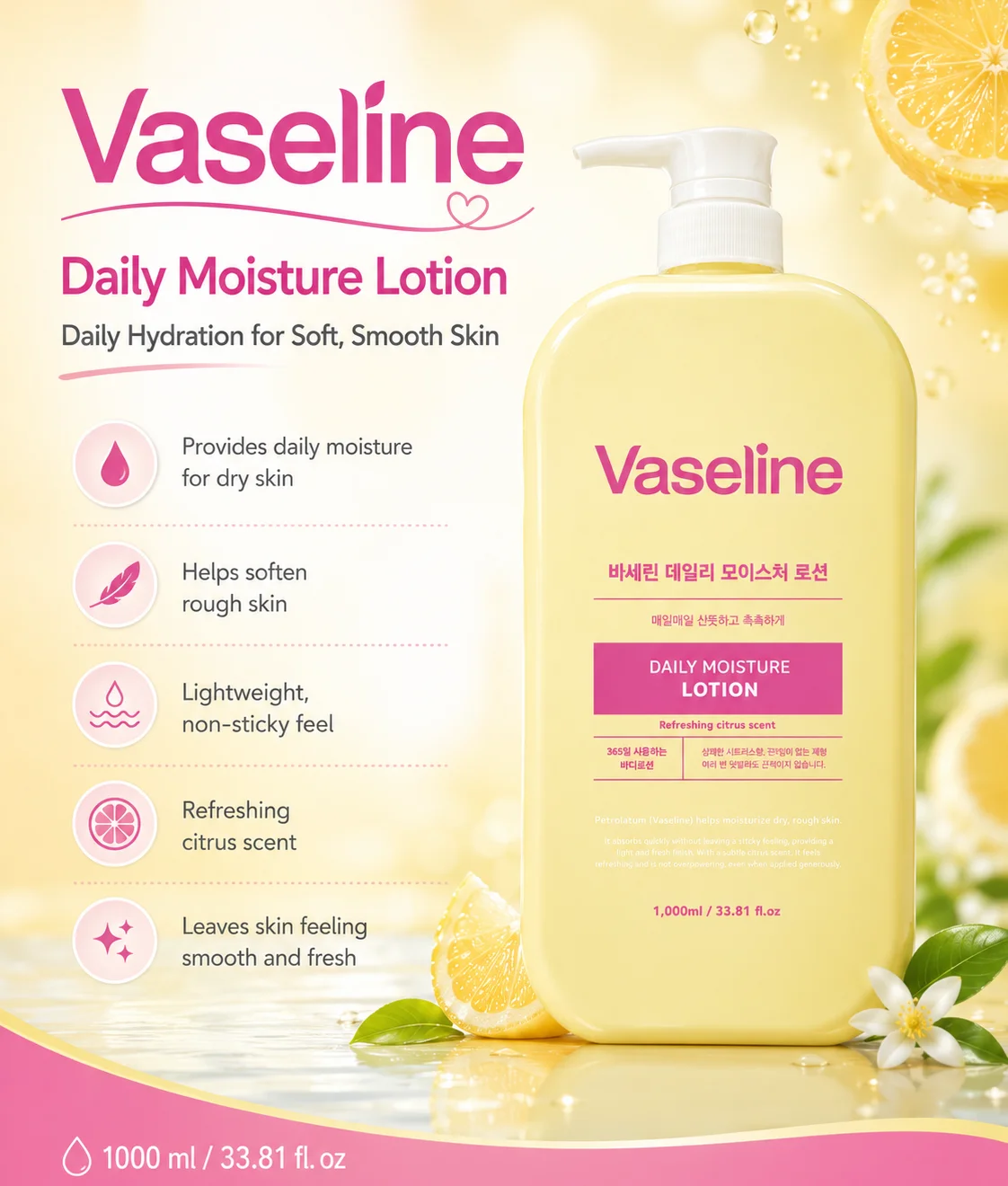 DAILY MOISTURE LOTION VASELINE