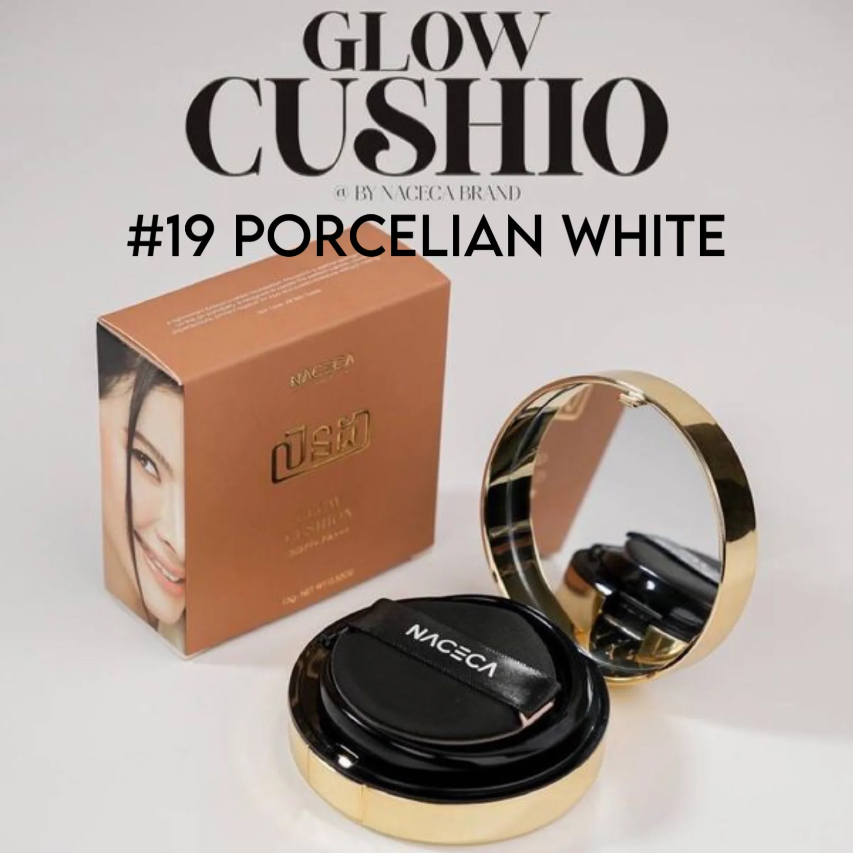 GLOW CUSHION 19 PORCELAIN WHITE NACECA