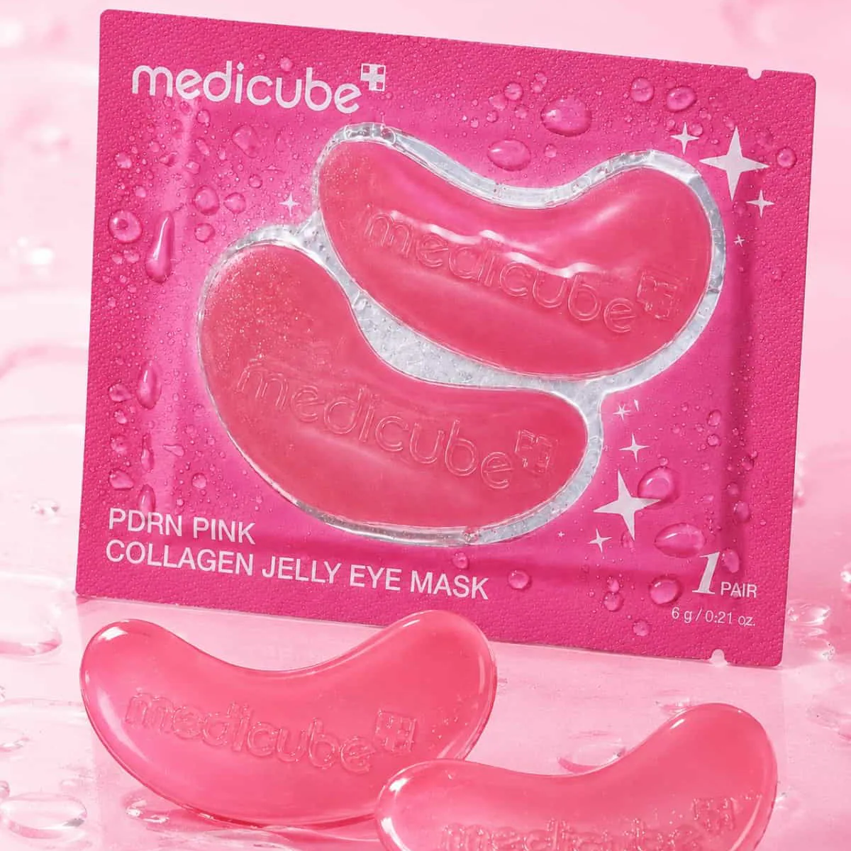 1 PAIR PDRN PINK COLLAGEN JELLY EYE MASK MEDICUBE