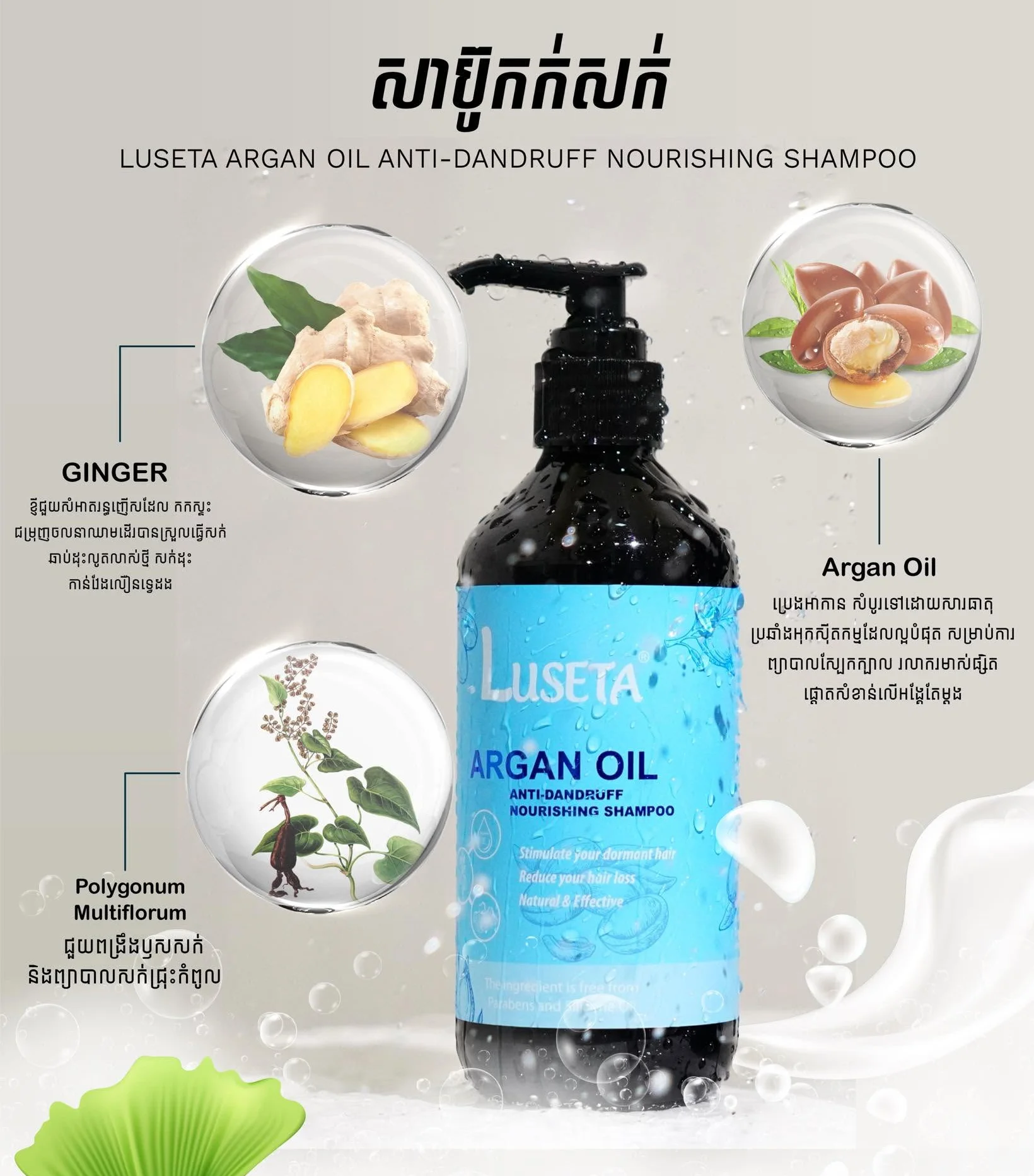 ARGAN OIL ANTI-DANDRUFF NOURISHING SHAMPOO LUSETA